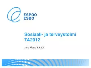 sosiaali ja terveystoimi ta2012