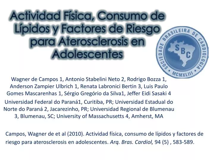actividad f sica consumo de l pidos y factores de riesgo para aterosclerosis en adolescentes