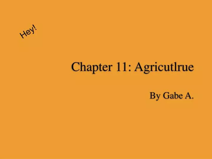 chapter 11 agricutlrue