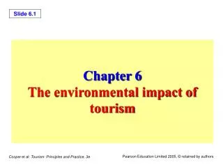 Chapter 6 The environmental impact of tourism