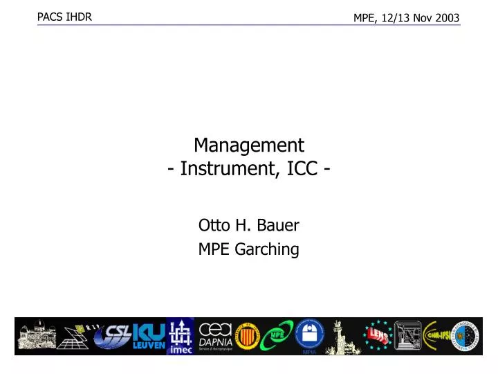 management instrument icc