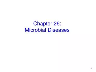 Chapter 26: Microbial Diseases