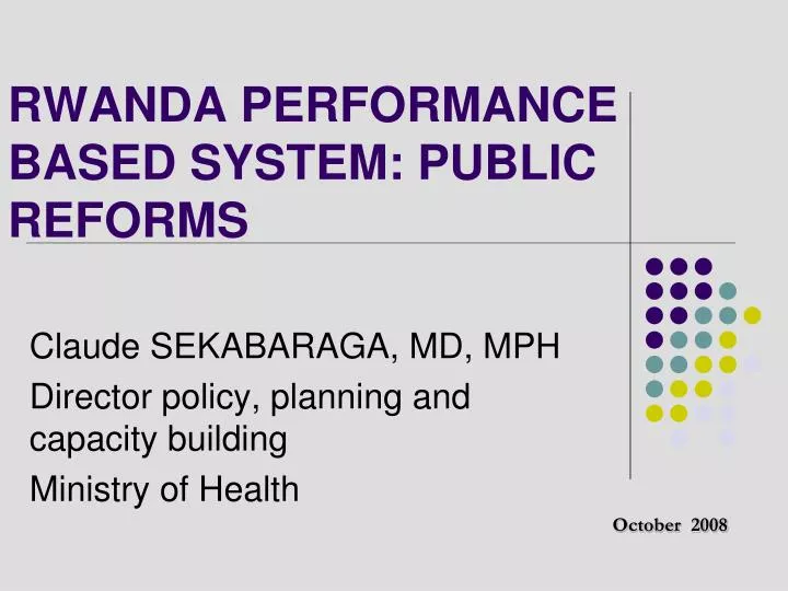 rwanda performance based system public reforms
