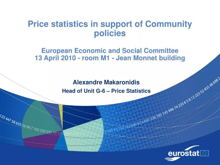 alexandre makaronidis head of unit g 6 price statistics