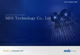 Embedded Solution Company - MDS Technology Co., Ltd.