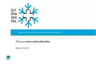 Glossary snow and avalanches Benjamin Zweifel