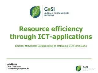 Resource efficiency through ICT-applications
