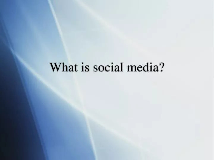 what is social media