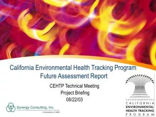 California Environmental Health Tracking Program Future Assessment Report