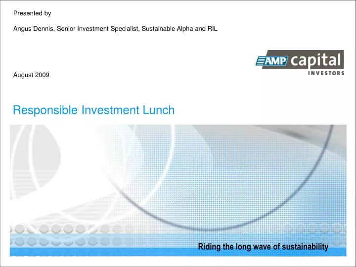 responsible investment lunch