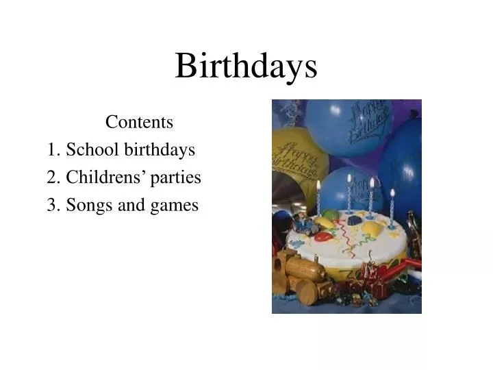 birthdays