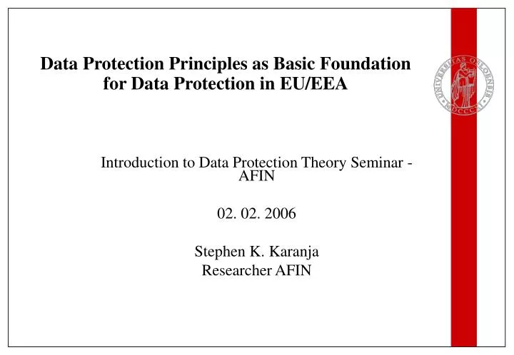 data protection principles as basic foundation for data protection in eu eea