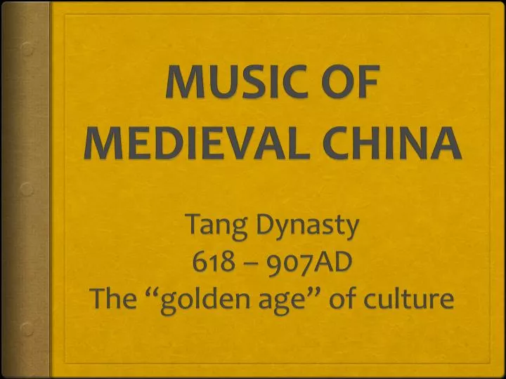 music of medieval china