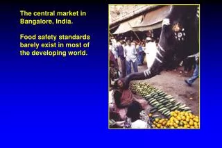 The central market in Bangalore, India. Food safety standards barely exist in most of