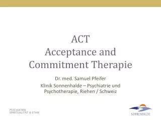act acceptance and commitment therapie