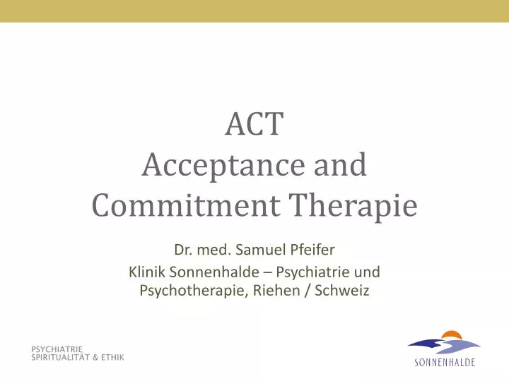 act acceptance and commitment therapie