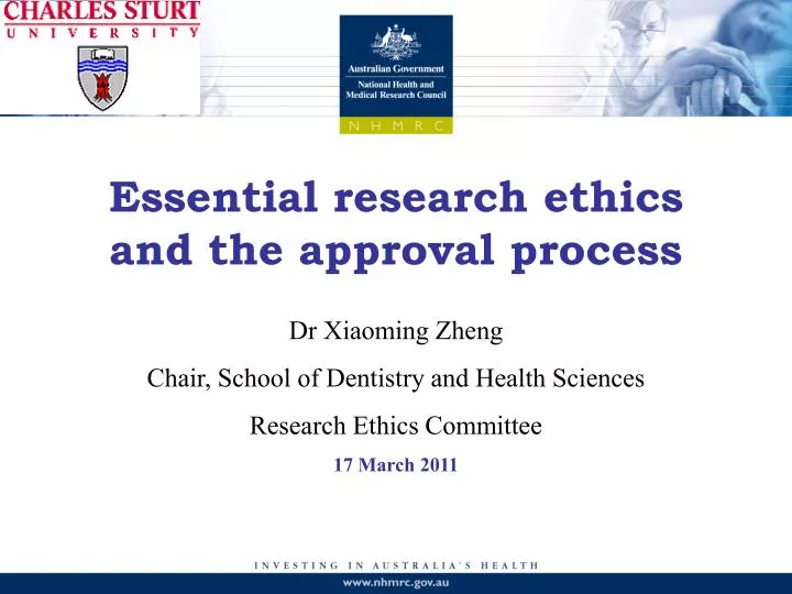 essential research ethics and the approval process
