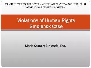 Violations of Human Rights Smolensk Case