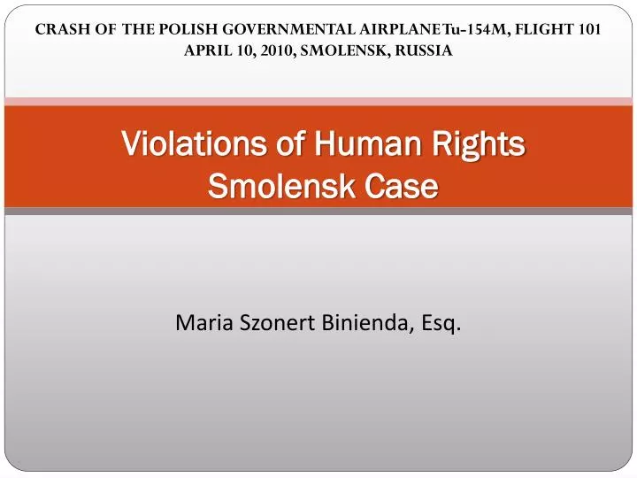 violations of human rights smolensk case