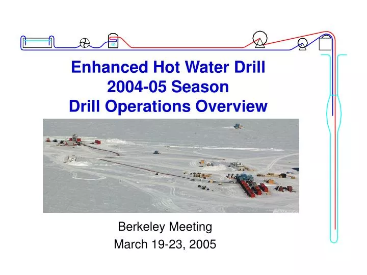 enhanced hot water drill 2004 05 season drill operations overview