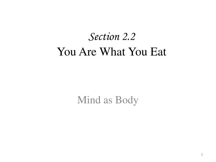 section 2 2 you are what you eat