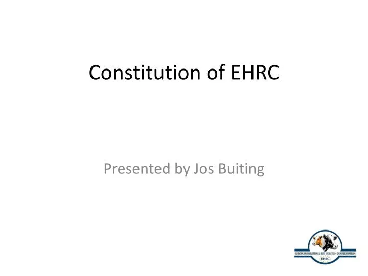 constitution of ehrc