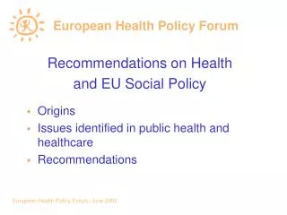 European Health Policy Forum