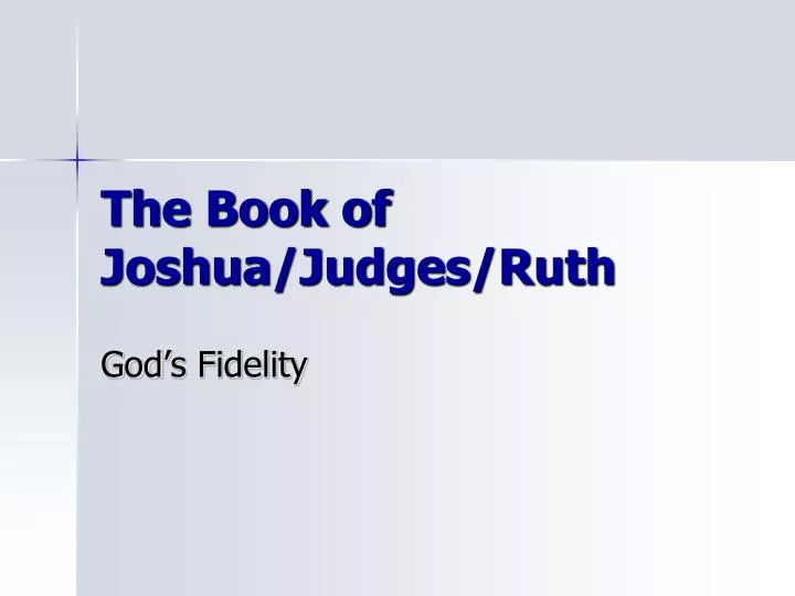 the book of joshua judges ruth