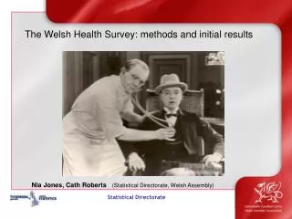 The Welsh Health Survey: methods and initial results