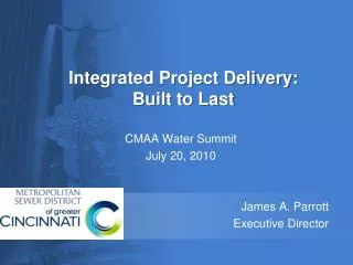 CMAA Water Summit July 20, 2010