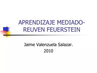 aprendizaje mediado reuven feuerstein