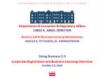 Department of Consumer &amp; Regulatory Affairs - slide 1