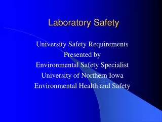 Laboratory Safety