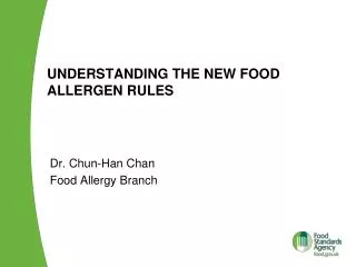 Understanding the new food allergen rules