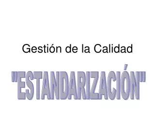 gesti n de la calidad