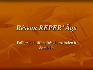 r seau reper ge