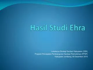 hasil studi ehra