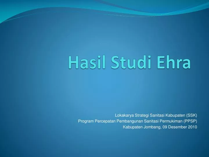 hasil studi ehra