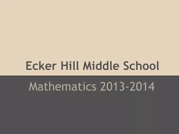 ecker hill middle school