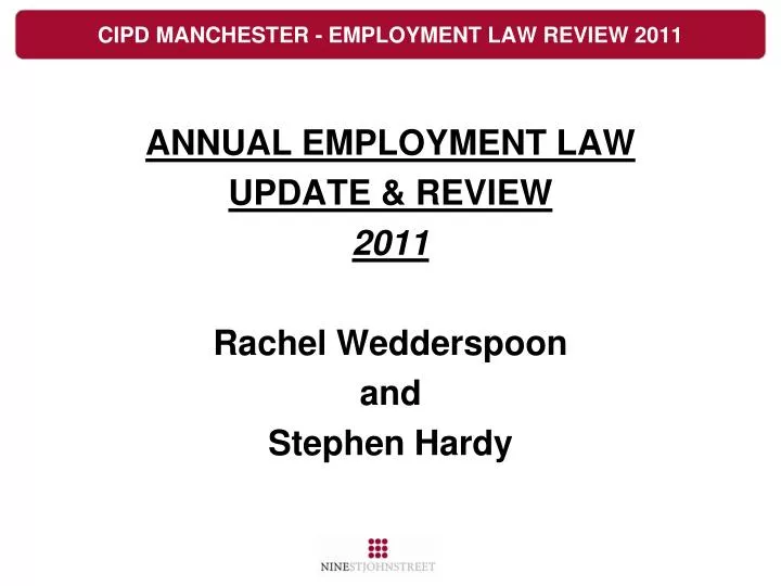 cipd manchester employment law review 2011