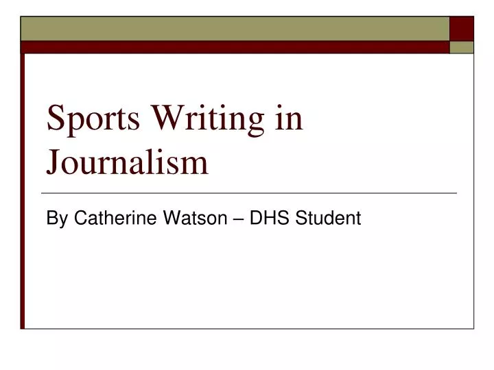 sports writing in journalism