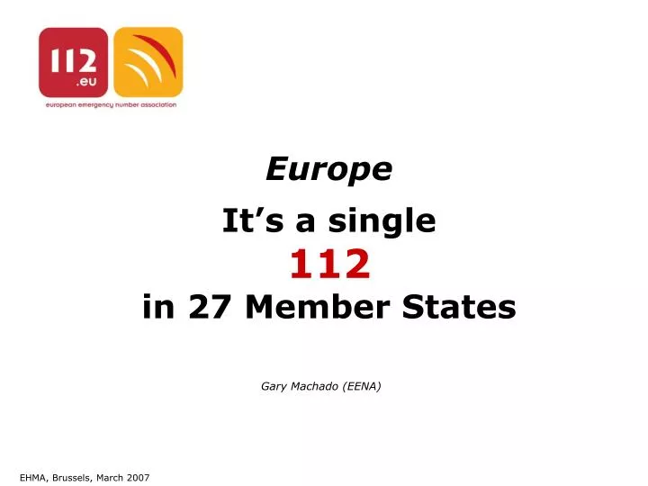 europe it s a single 112 in 27 member states