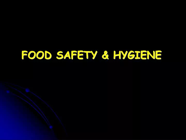 food safety hygiene