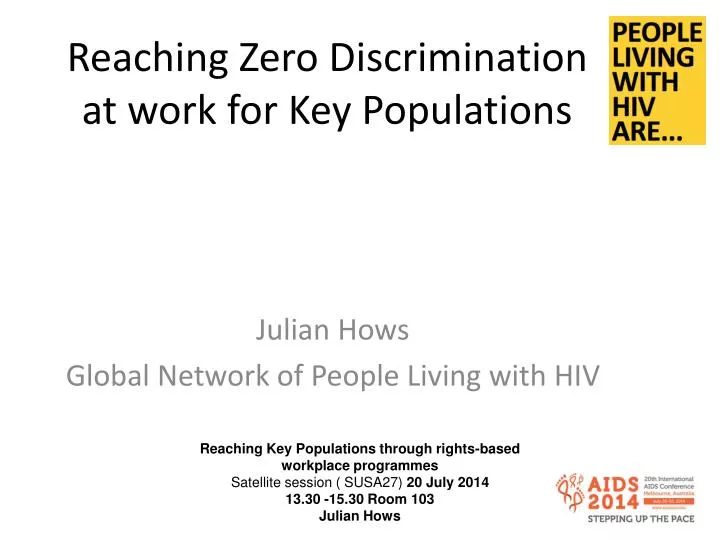 reaching zero discrimination at work for key populations
