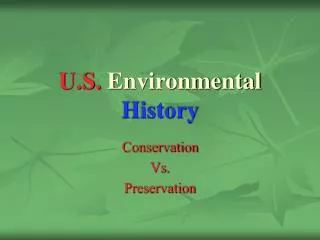 U.S. Environmental History