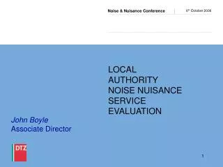 Noise &amp; Nuisance Conference