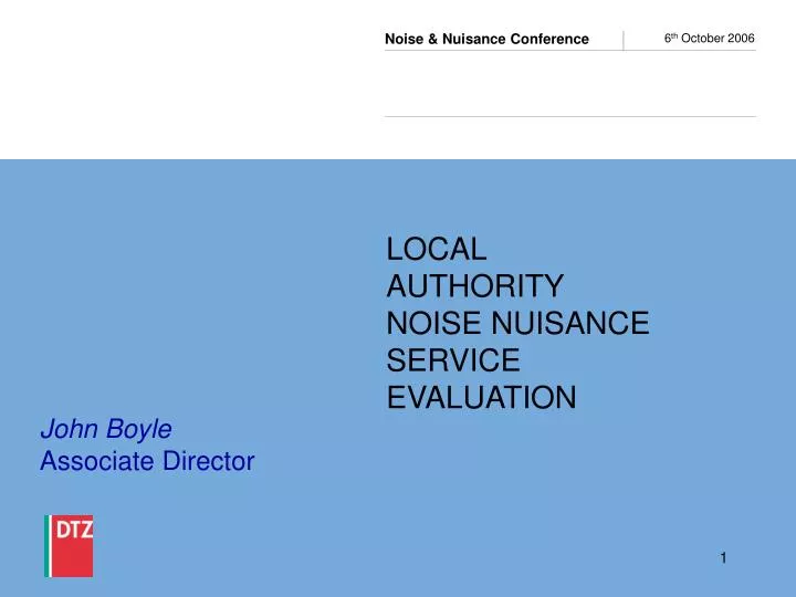 noise nuisance conference