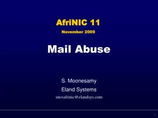 Mail Abuse