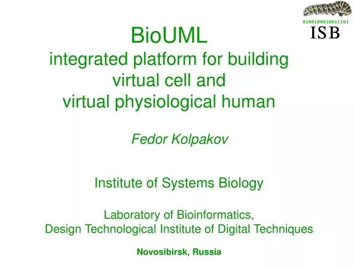biouml integrated platform for building virtual cell and virtual physiological human