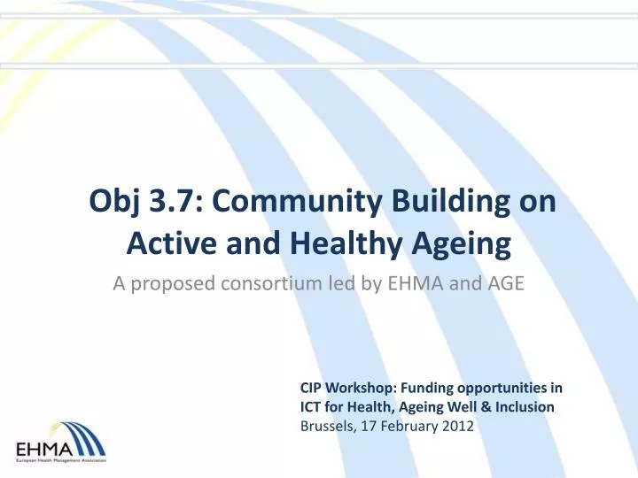 obj 3 7 community building on active and healthy ageing
